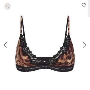 Dolce & Gabbana Leopard Print Lace Bralette